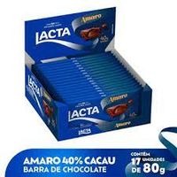 CHOC BR LACTA AMARO 17X80G (DISPLAY)