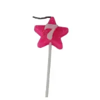 VELA ESTRELA GLITTER ROSA 7 PIFFER 10X01