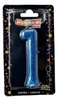 VELA GLITTER 360 AZUL 1 PIFFER 10X01
