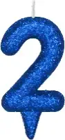 VELA GLITTER 360 AZUL 2 PIFFER 10X01