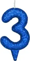VELA GLITTER 360 AZUL 3 PIFFER 10X01