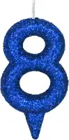VELA GLITTER 360 AZUL 8 PIFFER 10X01