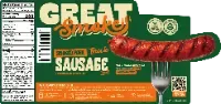 SMOKED PORK SAUSAGE (THICK) GREAT SMOKE 24 X 1LB