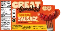 FRESH PORK SAUSAGE GREAT SMOKE 2 X 10LB